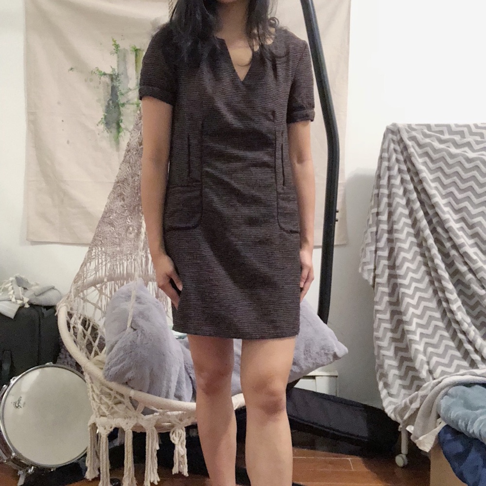 ASOS Tweed Shift Dress with pockets